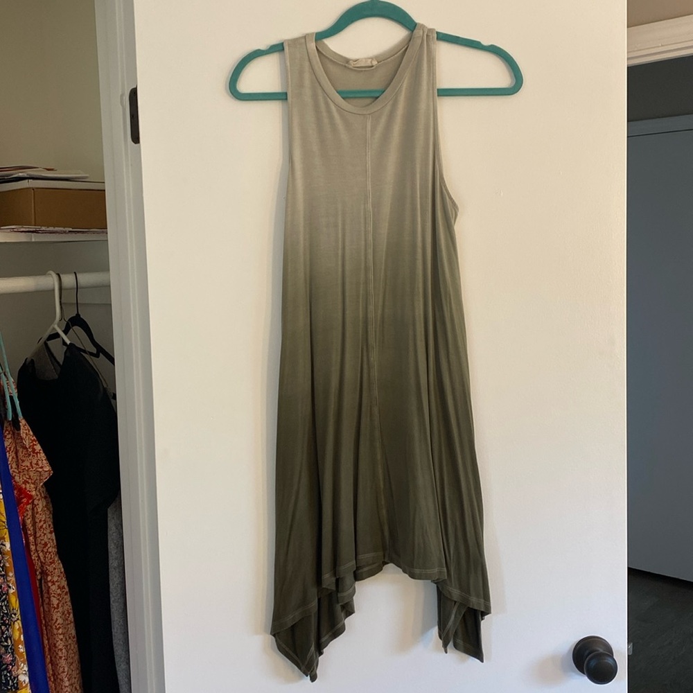 Green ombré shift dress